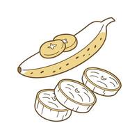 Creamy Soft Mashed Banana with Peanut Butter for Nutritional Meals vector
