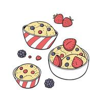 Savory Soft Quinoa Fruit Bites Quick Snack vector