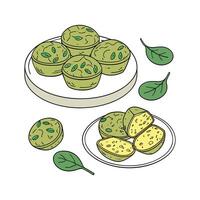 Delicious Soft Quinoa Spinach Bites for Kids vector