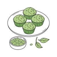 Yummy Soft Quinoa Spinach Bites for Healthy Snacking vector