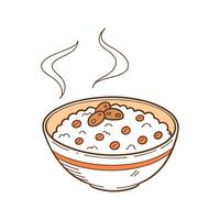 Creamy Soft Rice Lentil Porridge for Nutritional Meals vector