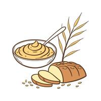 Nutritious Spelt Mash Healthy Option vector