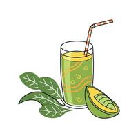 Delicious Spinach Mango Juice Flavorful Option vector