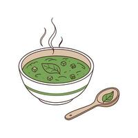 Nutritious Spinach Soup Healthy Option vector