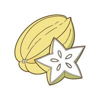 Nutritious Starfruit Puree Healthy Option vector