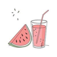 Yummy Watermelon Juice for Healthy Snacking vector
