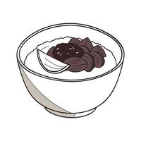 Yogurt Prune Puree Healthy Food Illustration vector