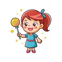 Child Creating Bubbles with Wand vector