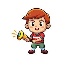 Girl Smiling While Exploring the Dark with Flashlight vector