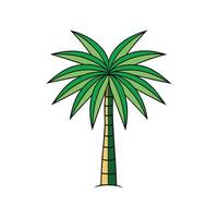 Realistic Windmill Palm Tree Bold Outline Design 1 vector