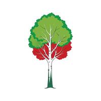 Unique Outline of Aspen Tree Design vector
