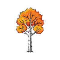 Bold Aspen Tree Outline Design vector