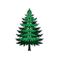 Bold Outline of Austrian Pine Tree vector