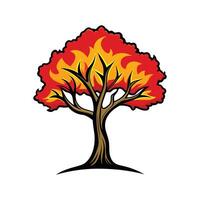 Bold Outline of Australian Flame Tree vector