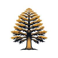 Stylish Bald Cypress Tree Design vector