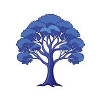 Stylish Jacaranda Tree Bold Outline vector