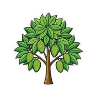 Distinctive Outline of Breadfruit Tree vector