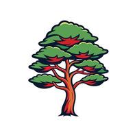 Stylish Casuarina Tree Outline Design vector