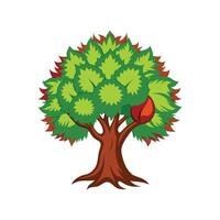 Charming Outline of Chestnut Tree vector