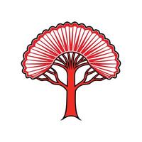 Distinctive Bold Outline of Chinese Parasol Tree vector