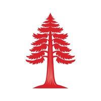 Charming Coast Redwood Tree Outline vector