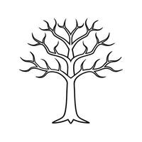 Charming Devils Walking Stick Tree Outline vector