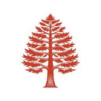 Elegant Outline of Dawn Redwood Tree vector