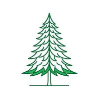 Unique Douglas Fir Tree Outline vector