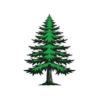Charming Eastern Hemlock Tree Outline vector