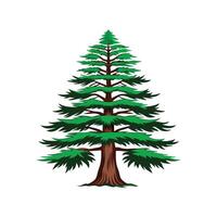 Elegant Eastern Hemlock Tree Outline Design vector