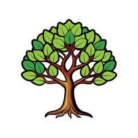 Fig Tree Bold Outline Design 3 vector