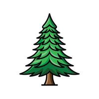 Fir Tree Bold Outline Design 3 vector