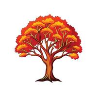 Flame Tree Bold Outline Design 1 vector