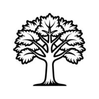Florida Maple Tree Bold Outline Design 3 vector