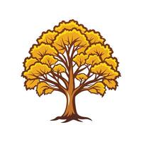 Hickory Tree Bold Outline Design 5 vector