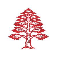 Himalayan Cedar Tree Bold Outline Design 1 vector