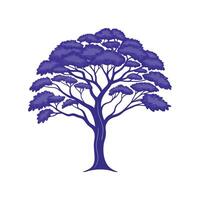 Jacaranda Tree Bold Outline Design 1 vector