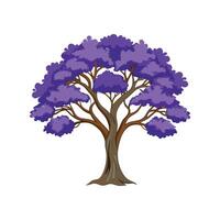 Jacaranda Tree Bold Outline Design 2 vector