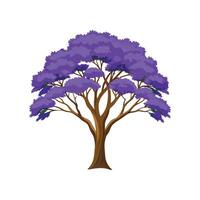 Distinct Jacaranda Tree Outline Art vector