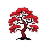 Japanese Maple Tree Bold Outline Design 1 vector