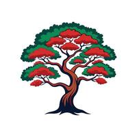 Japanese Zelkova Tree Bold Outline Design 1 vector