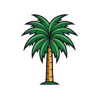 King Palm Tree Bold Outline Design 1 vector
