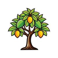 Mango Tree Bold Outline Design 2 vector