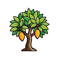 Mango Tree Bold Outline Design 1 vector