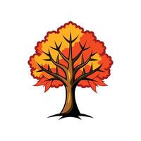Maple Tree Bold Outline Design 1 vector