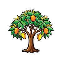 Mango Tree Bold Outline Design 3 vector