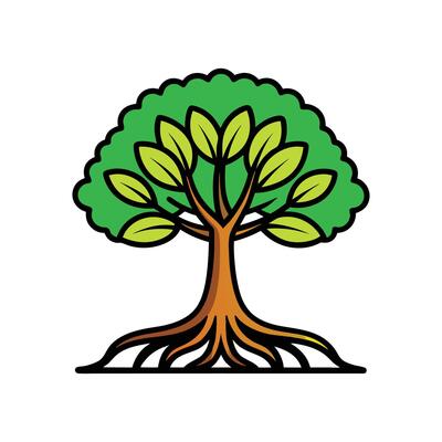Creative Mangrove Tree Outline Artwork