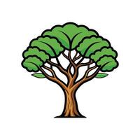 Monkeypod Tree Bold Outline Design 1 vector