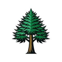 Monkey Puzzle Tree Bold Outline Design 1 vector