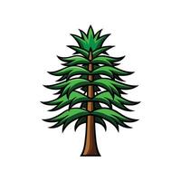 Monkey Puzzle Tree Bold Outline Design 3 vector